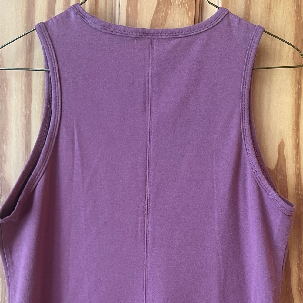 Athleta Essentials Mauve Sleeveless Purple Midi Dress - Picture 7 of 7